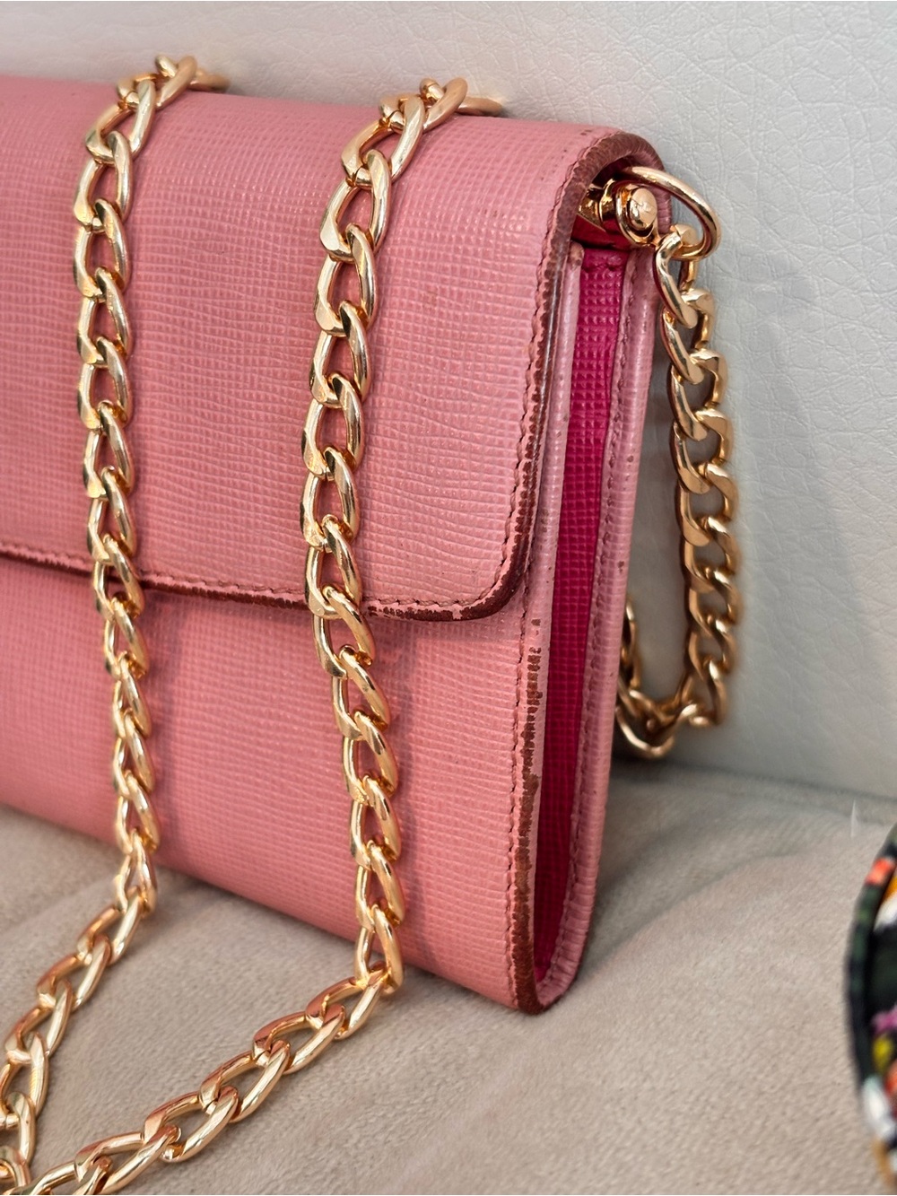 FENDI Pink Leather "Crayons" Pochette / Clutch Wallet W/ COA - Picture 4 of 15